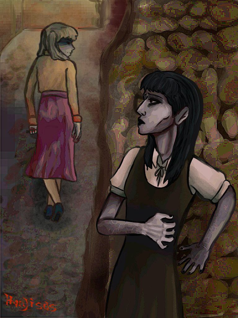 samarie and marina domek (fear and hunger termina) drawn by hanji