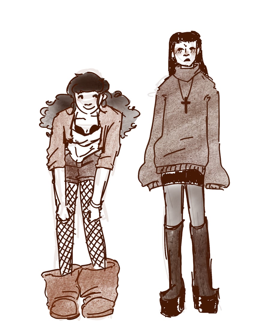 samarie and marina domek (fear and hunger termina) drawn by kleptogeek