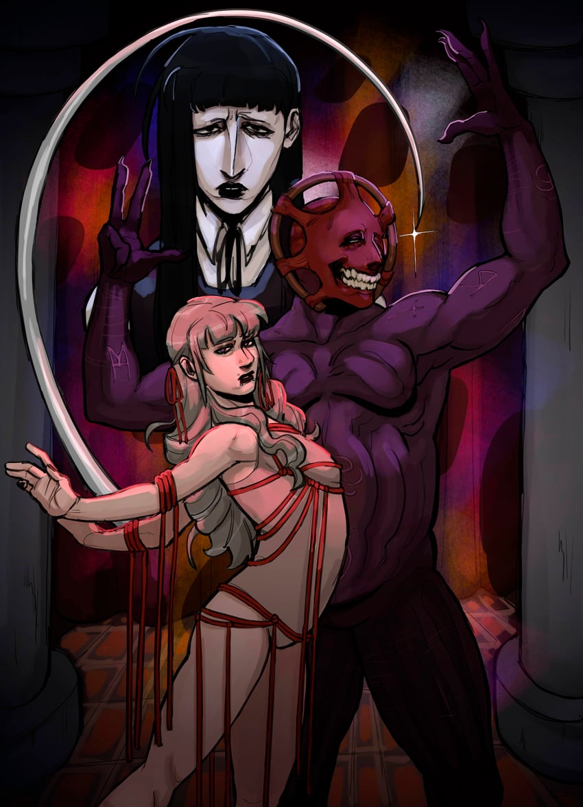samarie, marina domek, and dysmorphia (fear and hunger termina) drawn by uio590