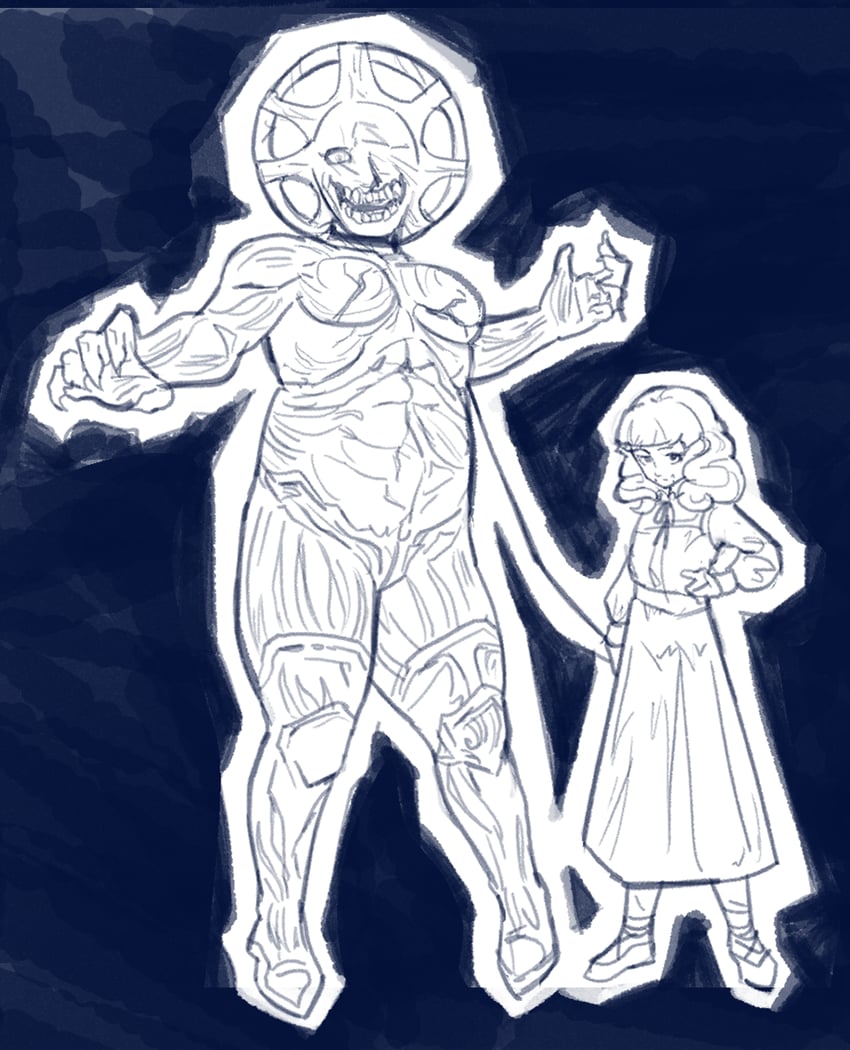 marina domek and dysmorphia (fear and hunger termina) drawn by chakadonb