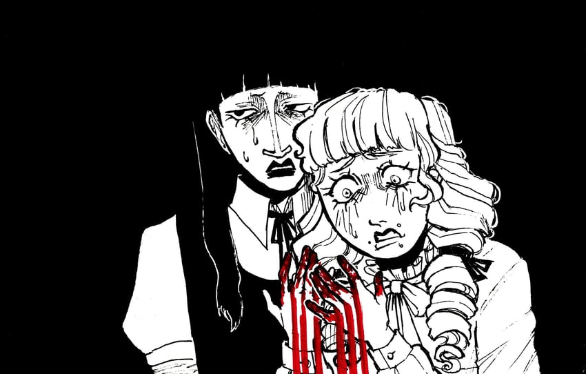 samarie and marina domek (fear and hunger termina) drawn by citricperfume