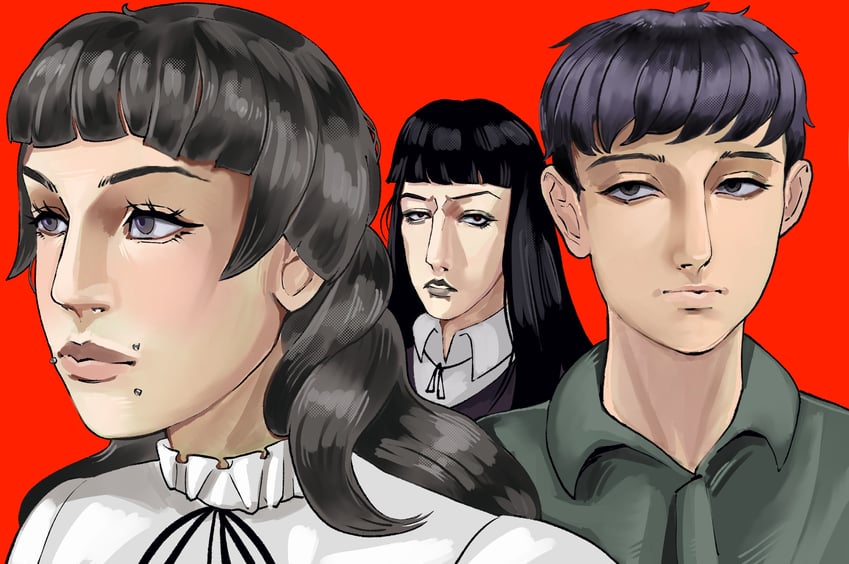 samarie, marina domek, and levi (fear and hunger termina) drawn by ramen_broken