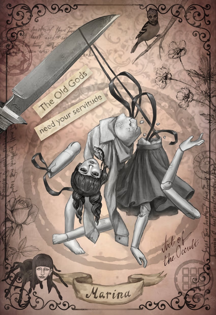 samarie, marina domek, and decrepit priest (fear and hunger termina) drawn by r0r1chka