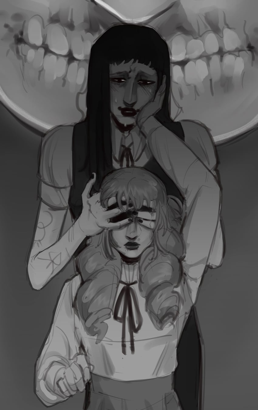 samarie, marina domek, and rher (fear and hunger termina) drawn by uio590
