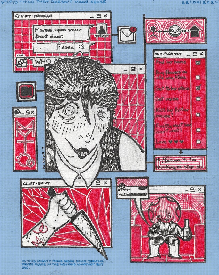 samarie and dysmorphia (fear and hunger termina) drawn by maryhatestwt