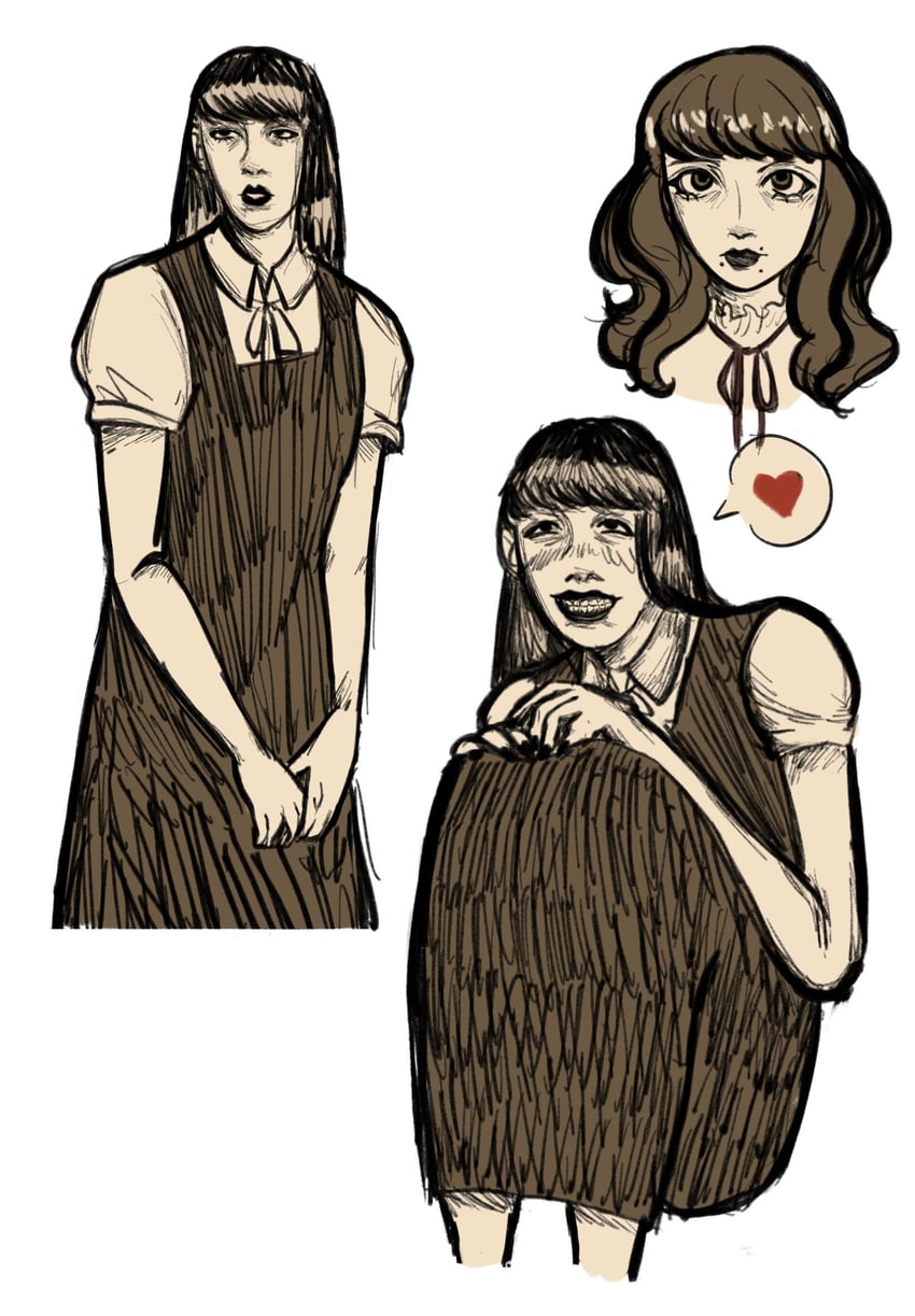 samarie and marina domek (fear and hunger termina) drawn by adrien