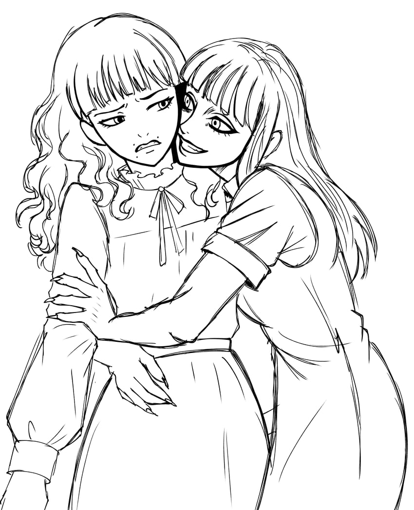 samarie and marina domek (fear and hunger termina) drawn by marcikats