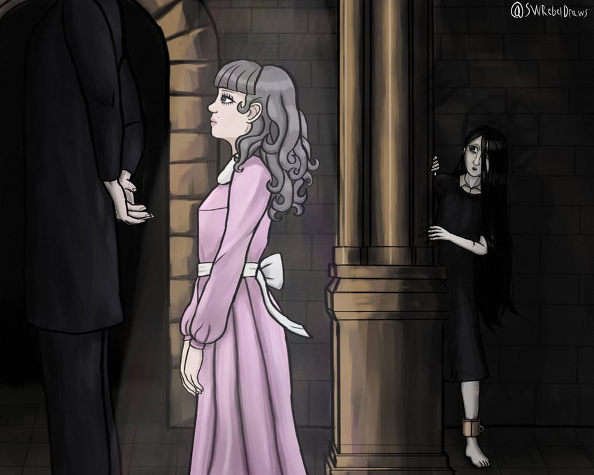 samarie, marina domek, and father domek (fear and hunger termina) drawn by swrebel87