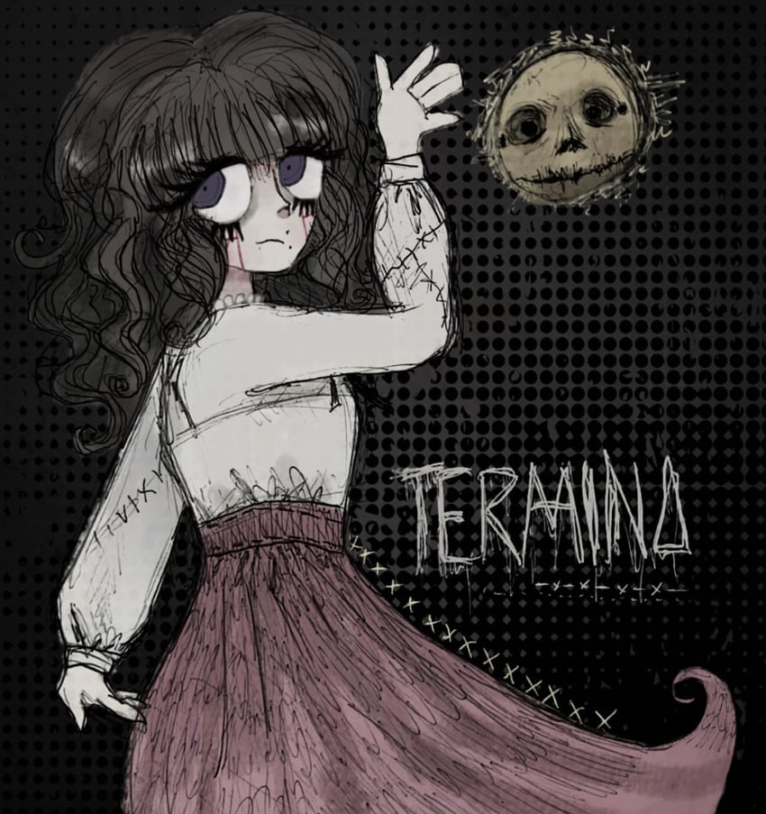 marina domek and rher (fear and hunger termina) drawn by prisonette