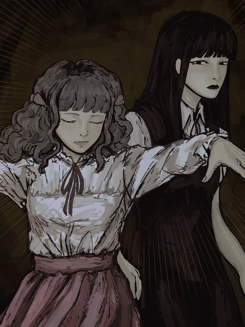 samarie and marina domek (fear and hunger termina) drawn by eden_yldz