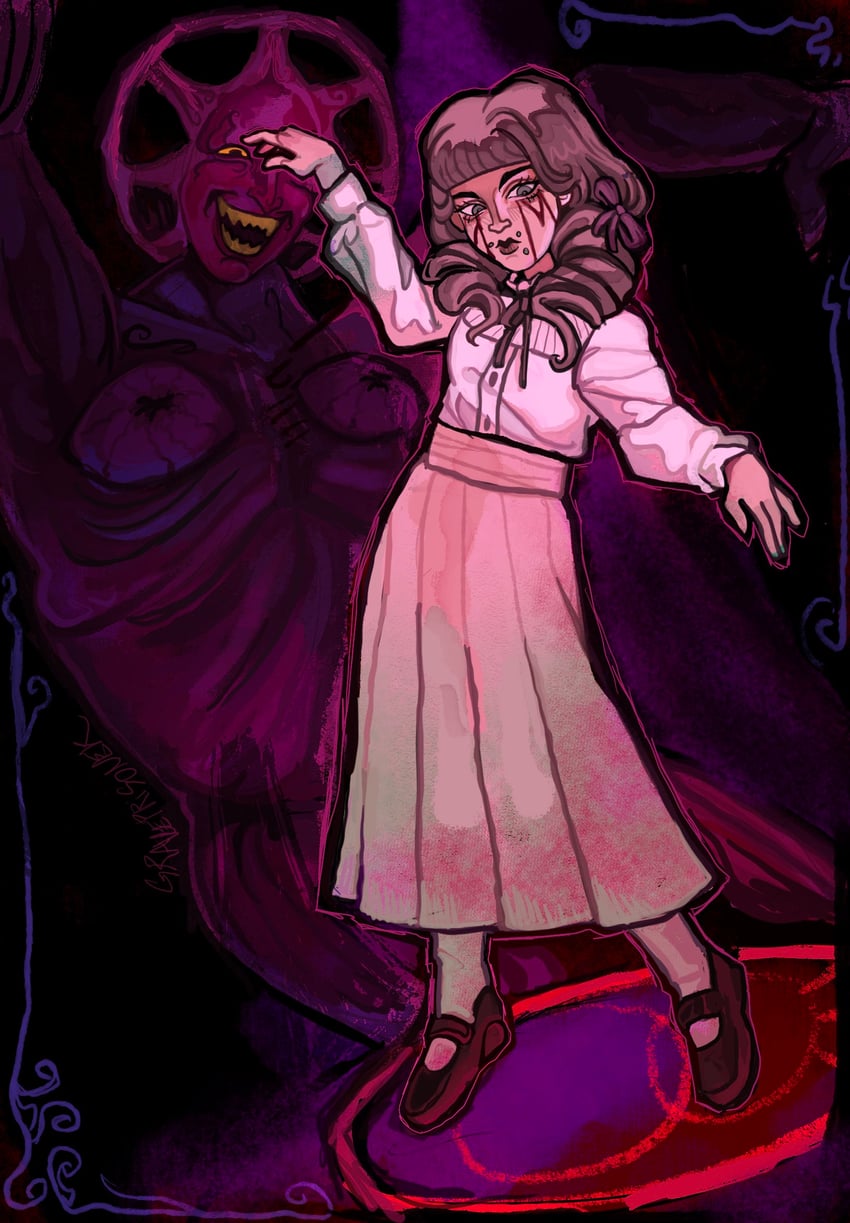 marina domek and dysmorphia (fear and hunger termina) drawn by graveprisoner