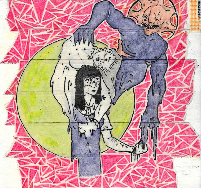 samarie, marina domek, and dysmorphia (fear and hunger termina) drawn by maryhatestwt