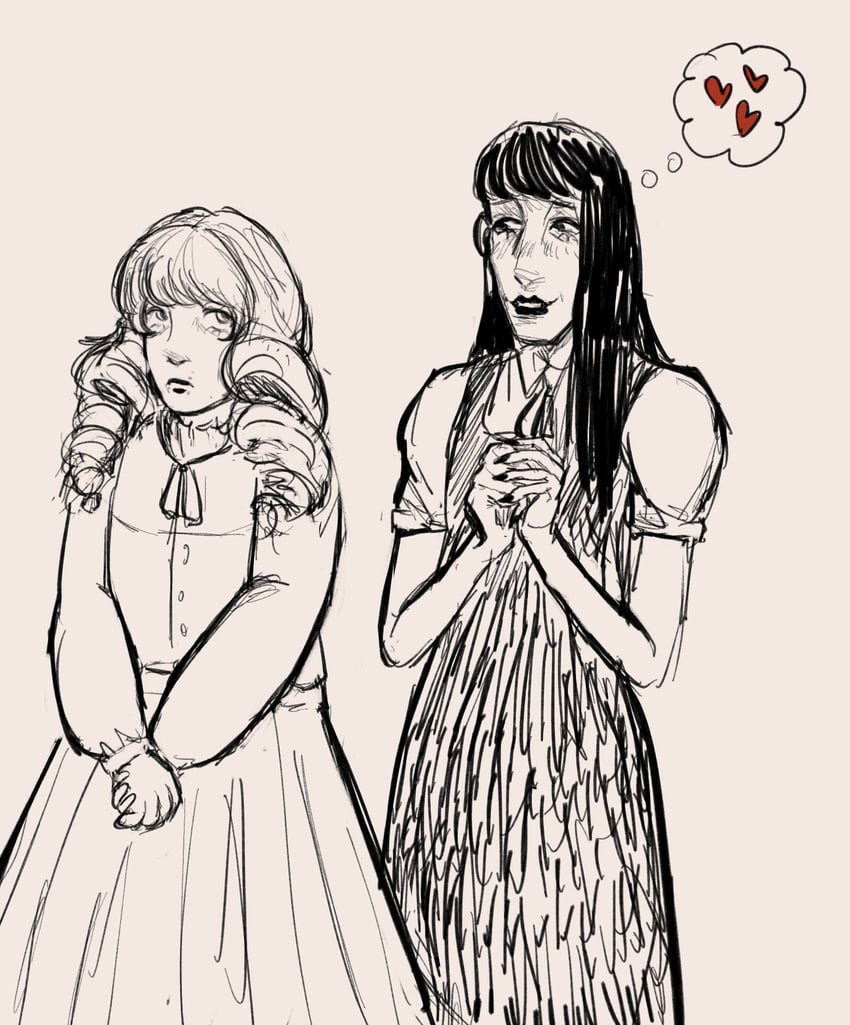 samarie and marina domek (fear and hunger termina) drawn by adrien