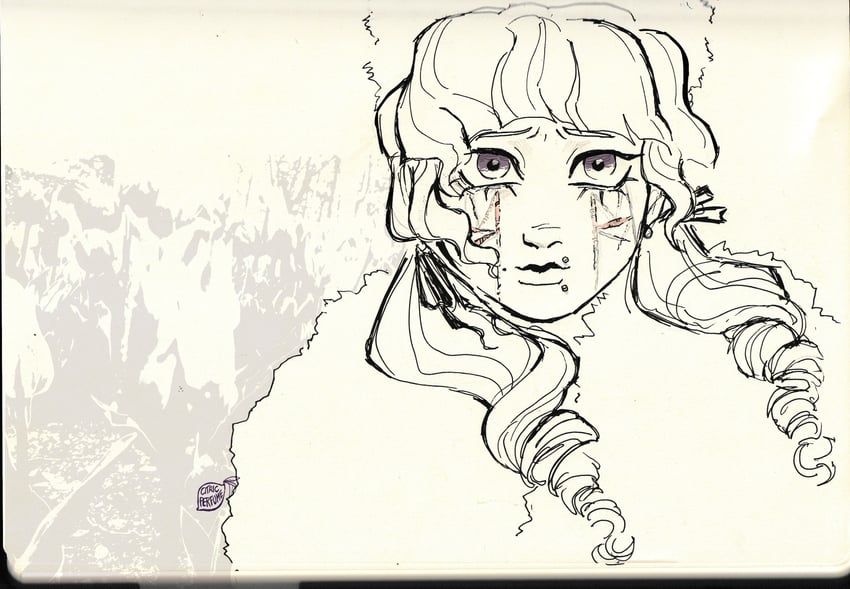 marina domek (fear and hunger termina) drawn by citricperfume