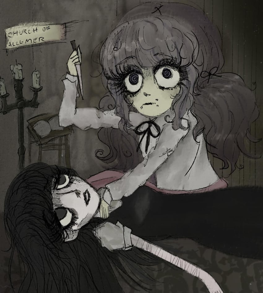 samarie and marina domek (fear and hunger termina) drawn by prisonette