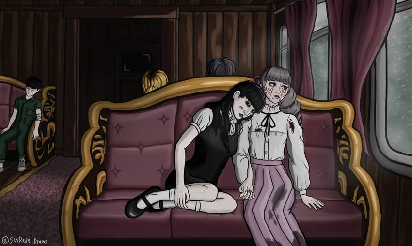 samarie, marina domek, karin sauer, levi, and daan (fear and hunger termina) drawn by swrebel87