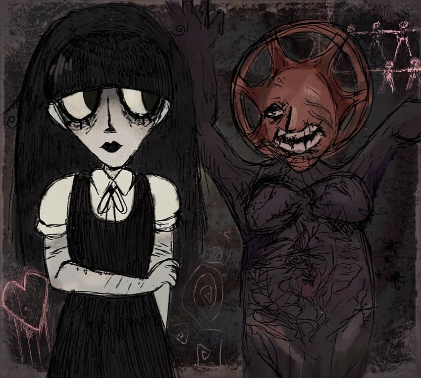 samarie and dysmorphia (fear and hunger termina) drawn by prisonette