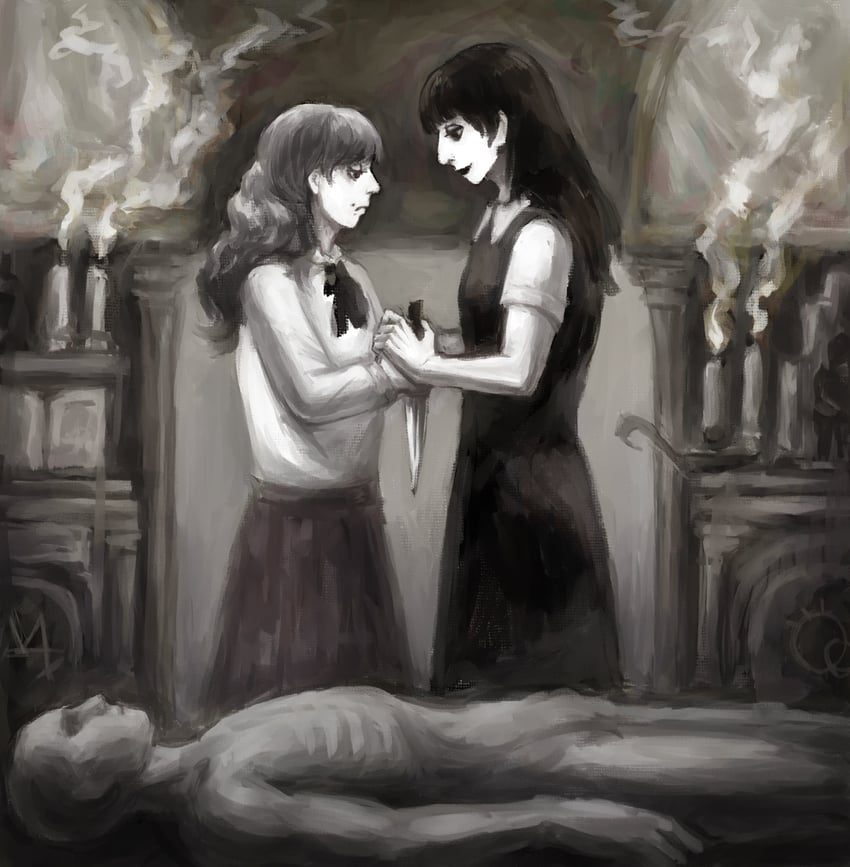 samarie and marina domek (fear and hunger termina) drawn by r0r1chka