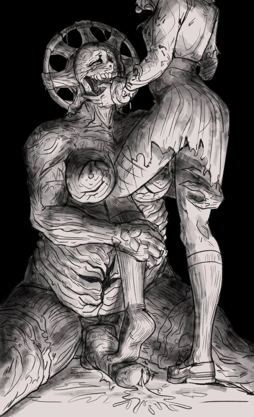 marina domek and dysmorphia (fear and hunger termina) drawn by chakadonb