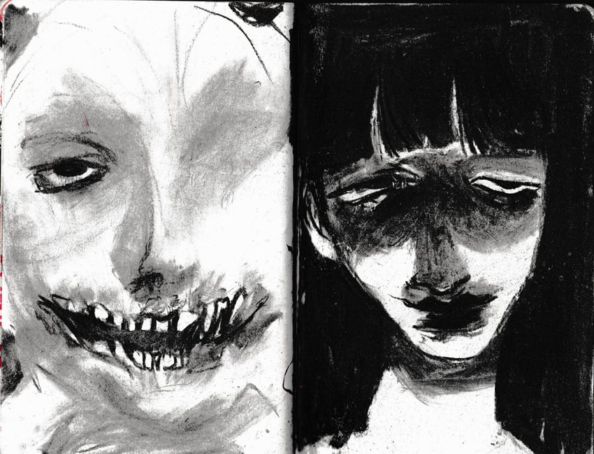 samarie and dysmorphia (fear and hunger termina) drawn by citricperfume