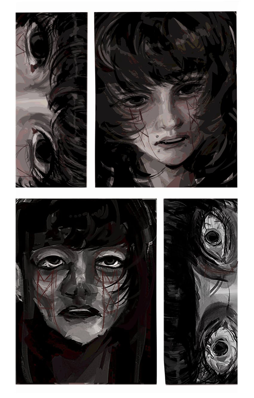 samarie and marina domek (fear and hunger termina) drawn by s7hl4f
