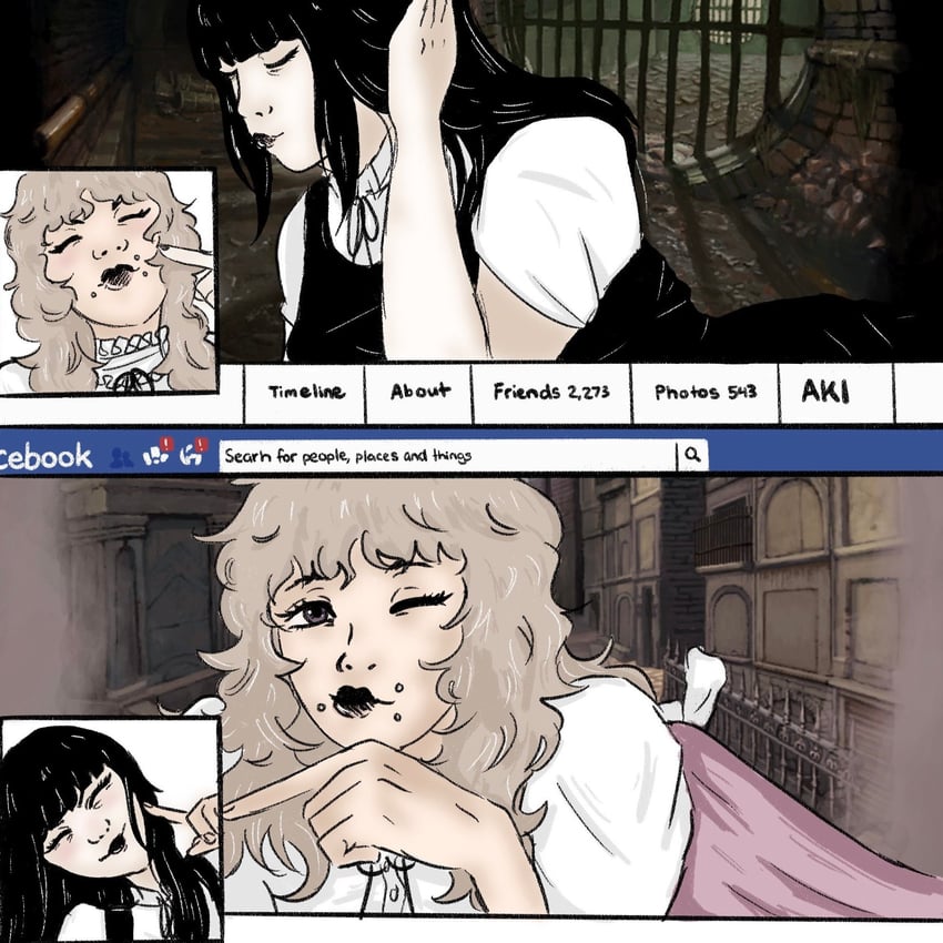 samarie and marina domek (fear and hunger termina) drawn by aki