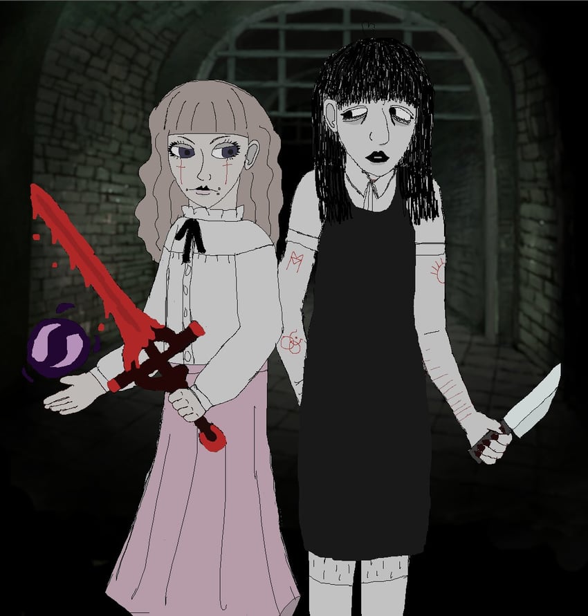 samarie and marina domek (fear and hunger termina) drawn by ventressluvr